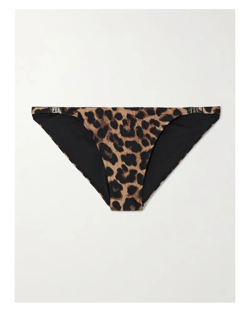 Anine Bing Bellamy Bikini-höschen Aus Recyceltem Stretch-material Mit Leopardenprint - Animal-Print Animal-print