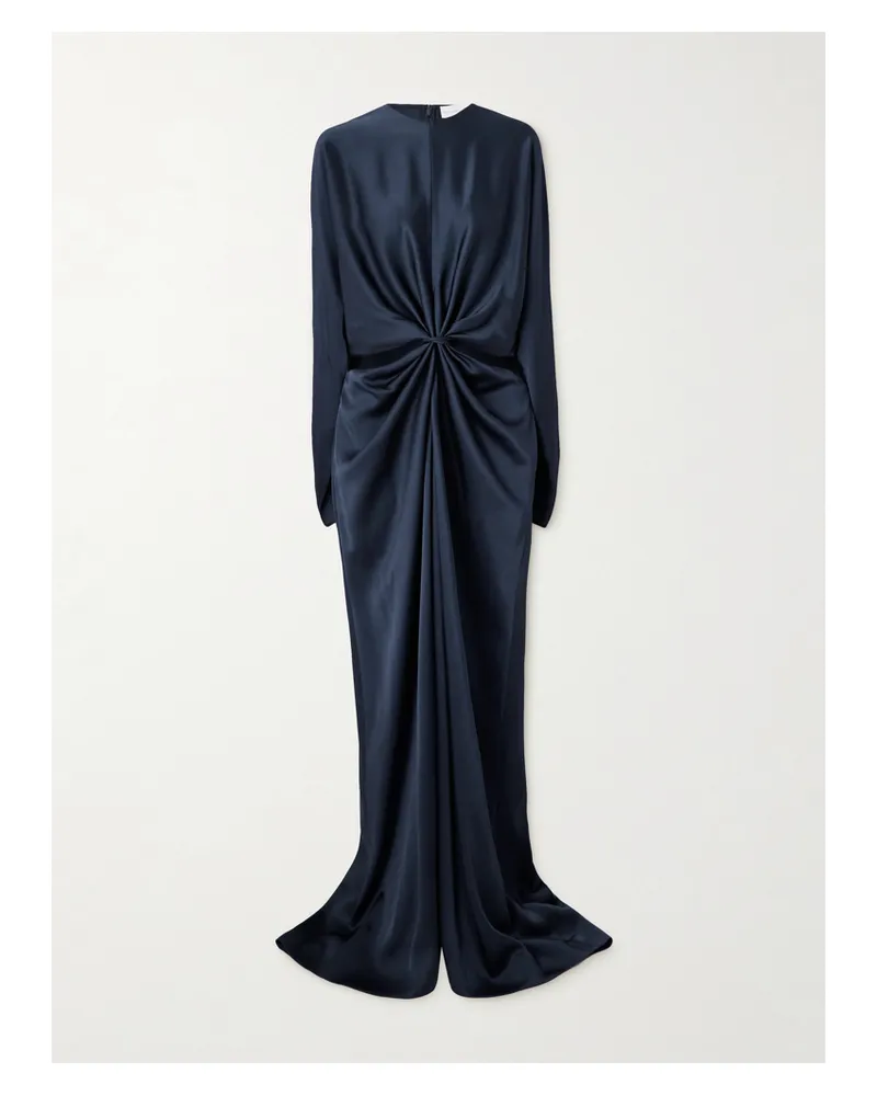 Stella McCartney Robe Aus Satin Mit Cut-outs Und Twist-detail - Blau Blau