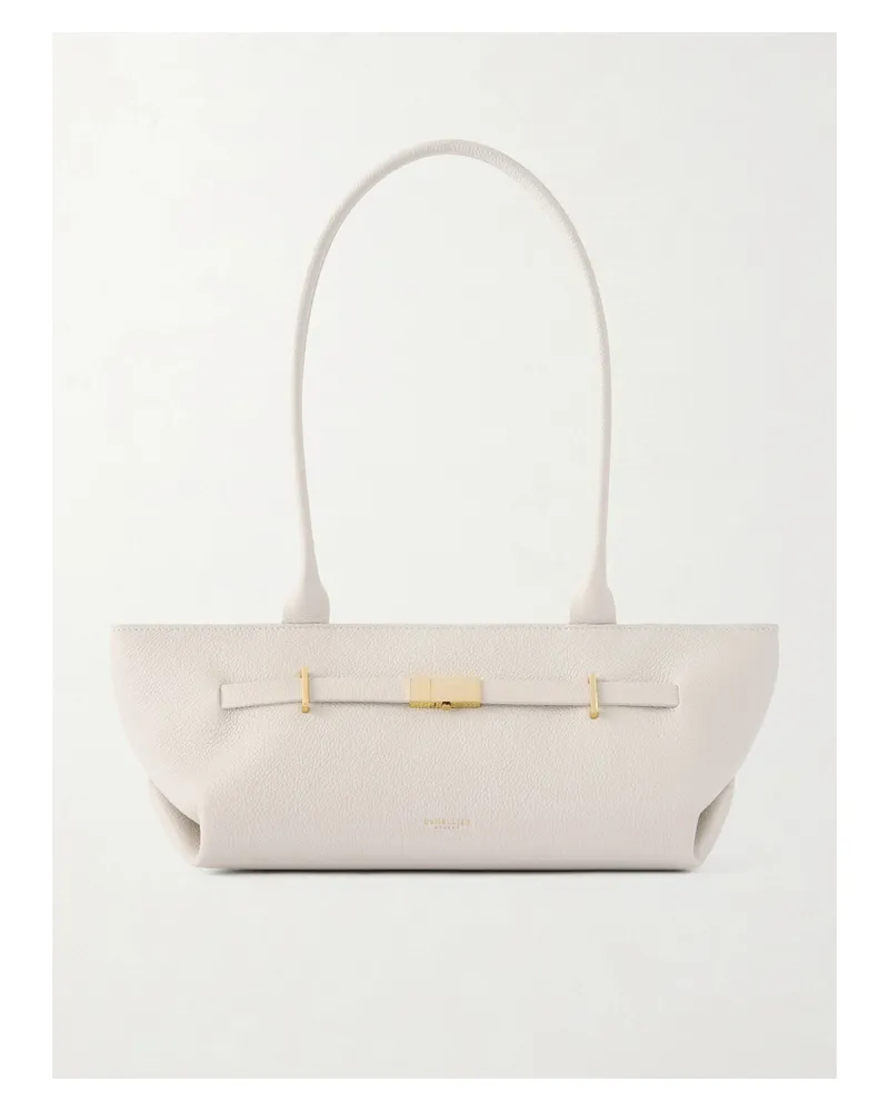 DeMELLIER New York Textured-leather Shoulder Bag - Off-white Off-white