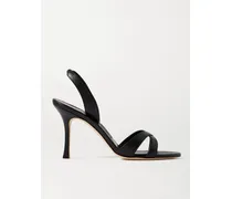 Callasli 90 Slingback-sandalen Aus Leder - Schwarz