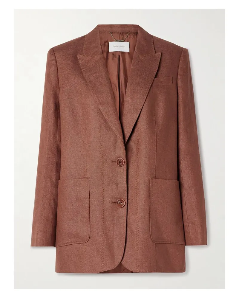 Zimmermann Illuminate Blazer Aus Leinen - Metallic Metallic