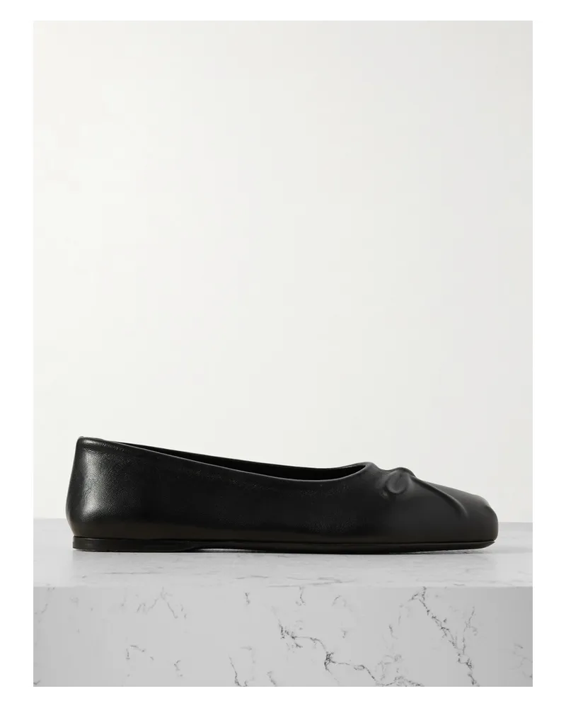 Marni Ballerinas aus Leder mit Prägung Schwarz