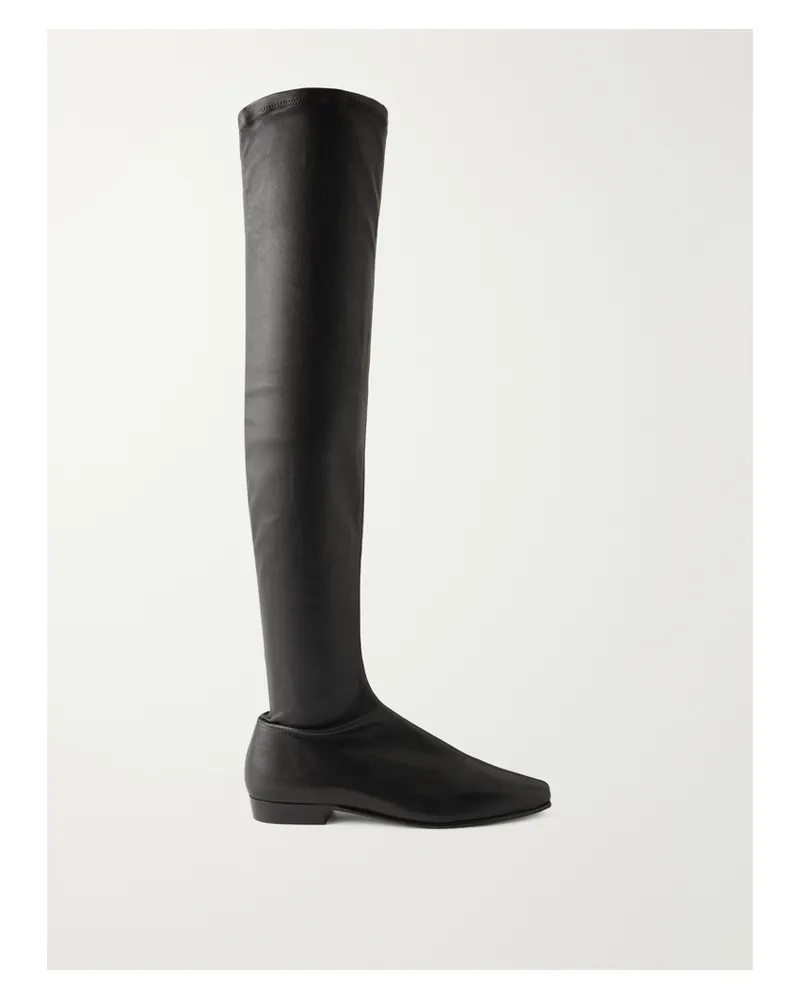 STAUD Keith Leather Boots - Black Black