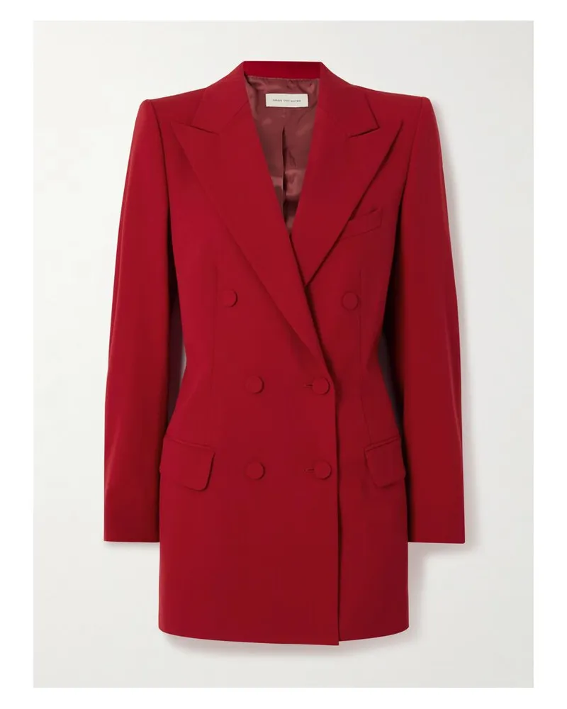 Dries van Noten Doppelreihiger Blazer Aus Wolle - Rot Rot