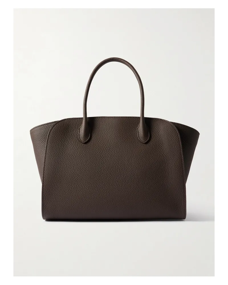 The Row Marlo 12 Leather Tote - Brown Brown