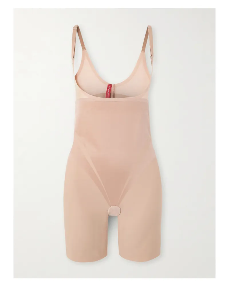 Spanx Spanxsupersculpt™ Transform Open-bust Mid-thigh Oberschenkellanger Body Aus Stretch-material Mit Freiem Dekolleté - Neutral Neutral