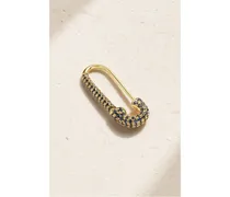 ANITA KO Safety Pin Ohrring aus 18 Karat Gold Blau