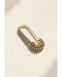 ANITA KO Safety Pin Ohrring aus 18 Karat Gold Blau