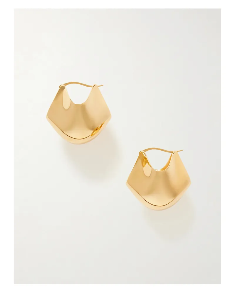 KHAITE Lotus Medium Vergoldete Ohrringe Gold