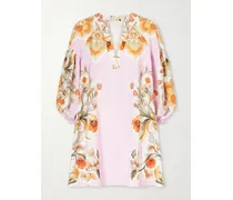 Harlow Cotton-blend Lace Mini Dress - Pink