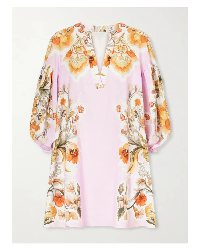 Borgo De Nor Harlow Cotton-blend Lace Mini Dress - Pink Pink