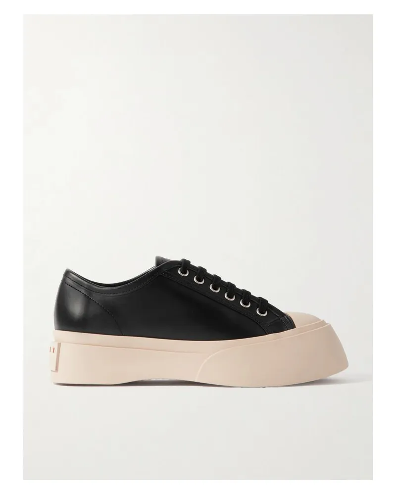 Marni Pablo Sneakers Aus Leder Mit Plateau - Schwarz Schwarz