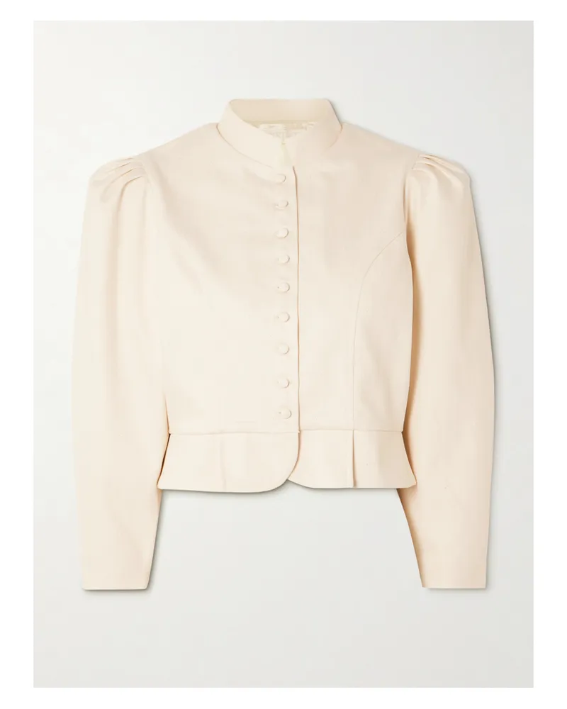 DESTREE Amoako Denim Peplum Jacket - Neutrals Neutrals