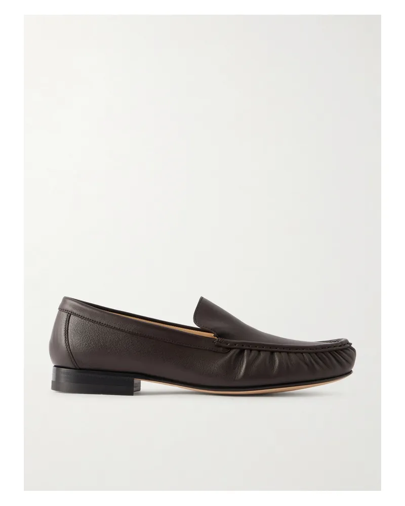 Manolo Blahnik Leonda Leather Loafers - Brown Brown