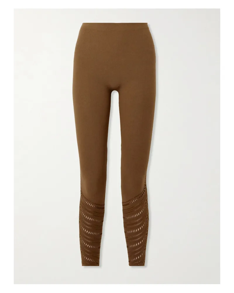 Wolford Leggings aus einer Wollmischung Braun