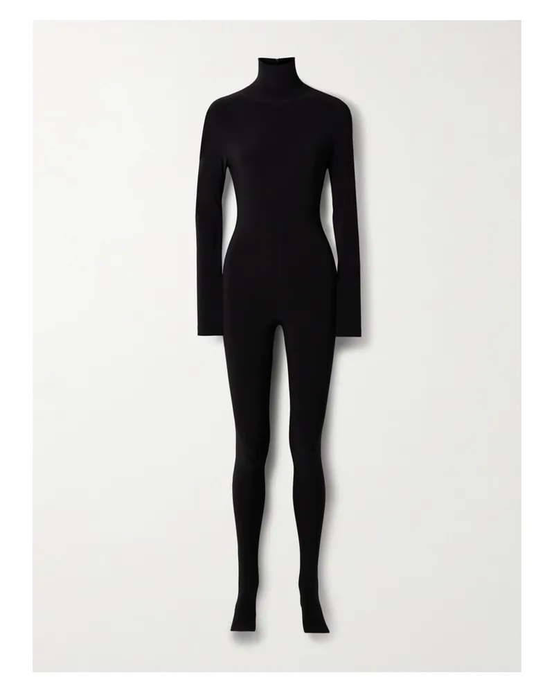 Norma Kamali Stretch-jersey Turtleneck Jumpsuit - Black Black