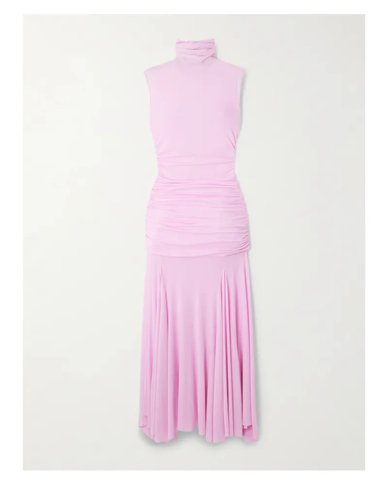 Magda Butrym Asymmetrischer Midirock Aus Jersey Mit Raffungen - Pink Pink