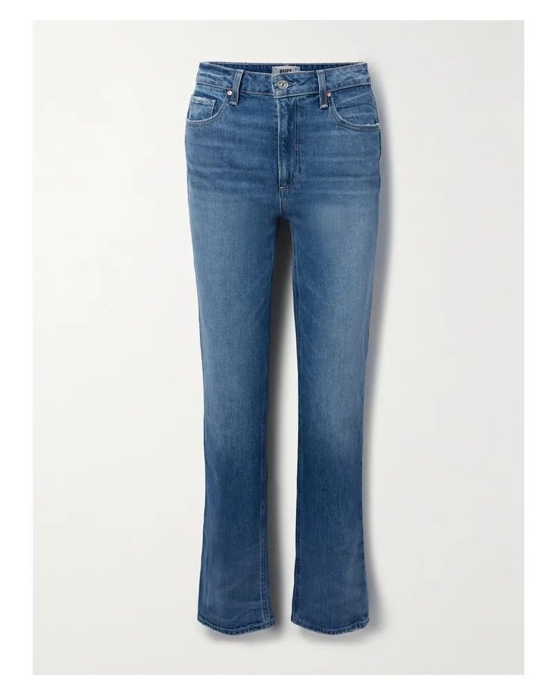 Paige Stella Hoch Sitzende Jeans Mit Geradem Bein - Blau Blau