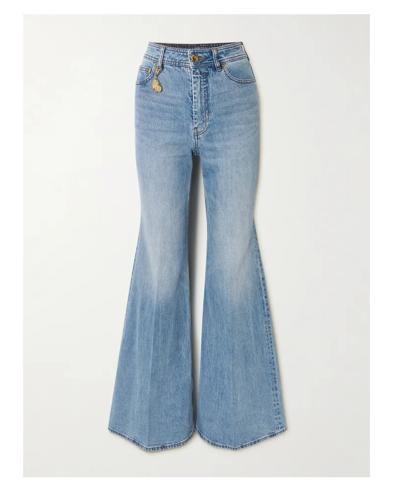 Zimmermann Hoch Sitzende Schlagjeans - Blau Blau