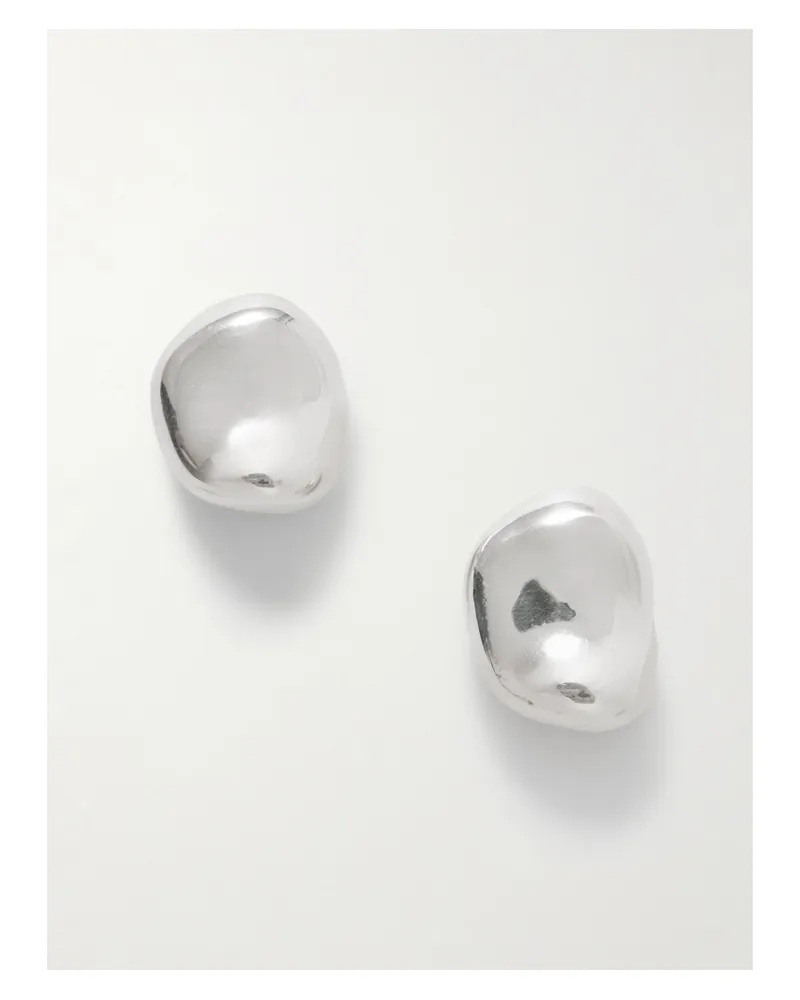 AGMES Gia Small Recycled Silver Earrings Silver