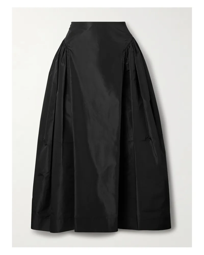 Simone Rocha Midirock Aus Taft Mit Falten - Schwarz Schwarz