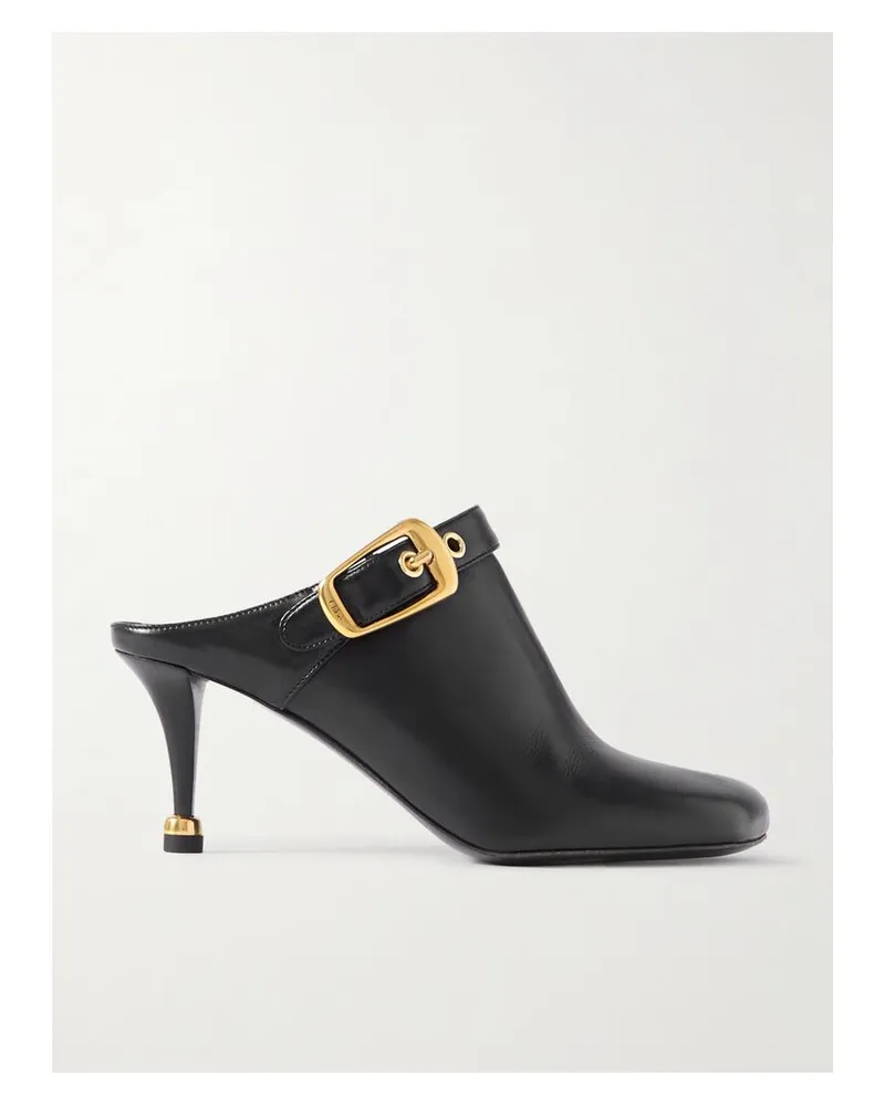 Chloé Andrea Mules Aus Leder Mit Schnallen - Schwarz Schwarz