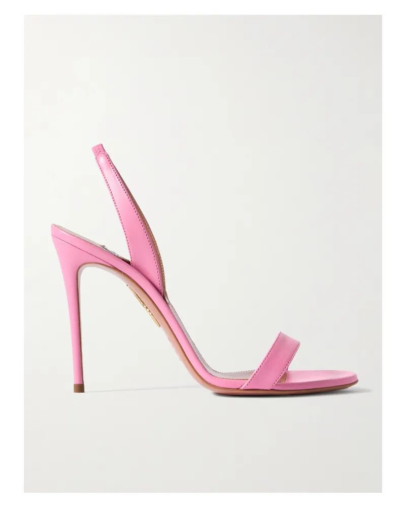 Aquazzura So Nude 105 Slingback-sandalen Aus Leder - Pink Pink