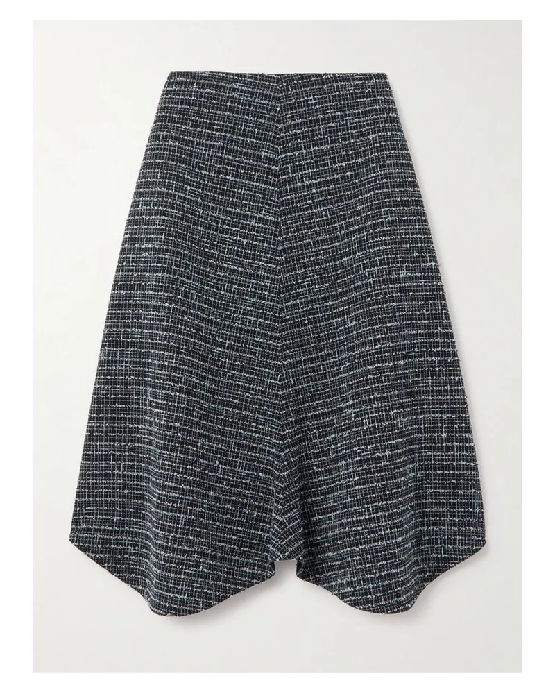 Bottega Veneta Asymmetrischer Midirock Aus Tweed - Schwarz Schwarz