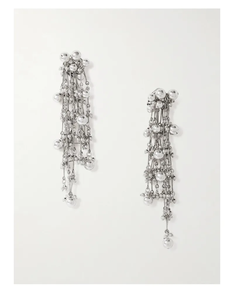 Isabel Marant Freya Silberfarbene Ohrclips Silber