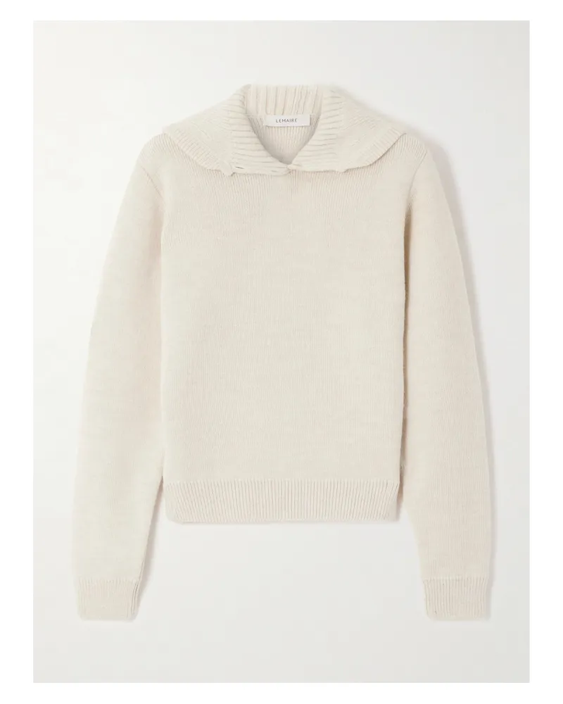 Christophe Lemaire Kapuzenpullover Aus Strick - Wollweiß Wollweiß
