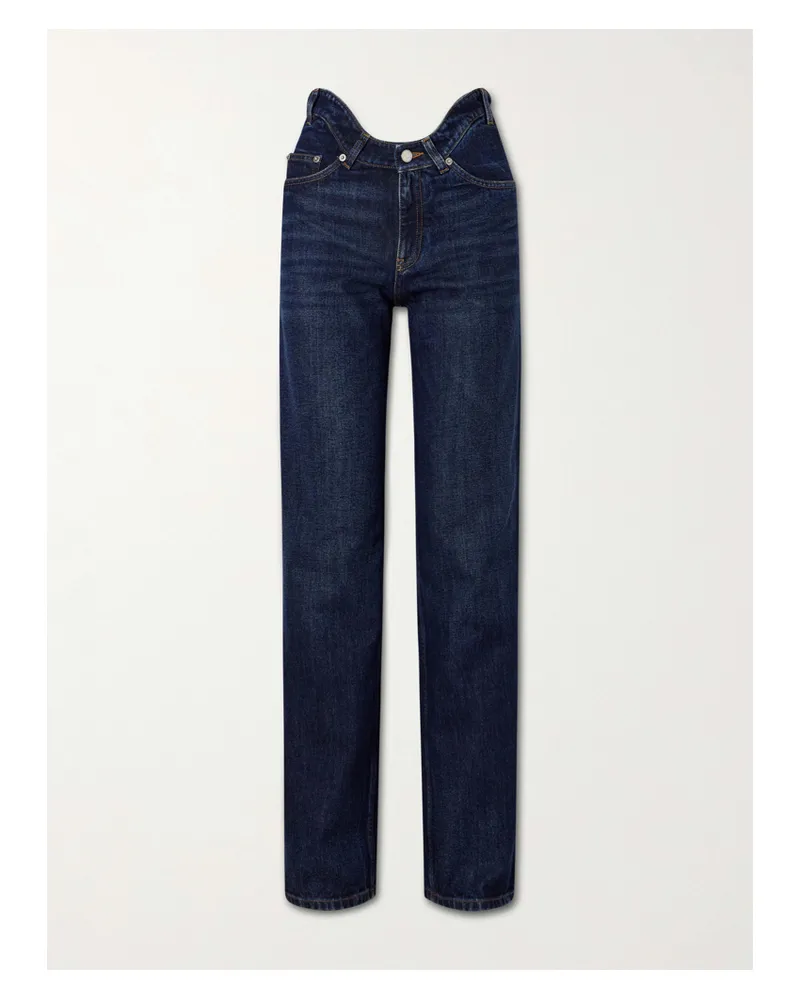 Jean Paul Gaultier High-rise Straight-leg Jeans - Blue Blue