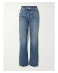 Paige Sawyer Hoch Sitzende Jeans mit Geradem Bein Blau