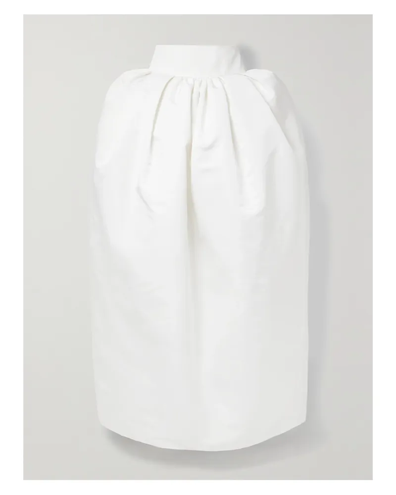 Christopher John Rogers Geraffter Maxirock Aus Seiden-faille - Elfenbein Elfenbein