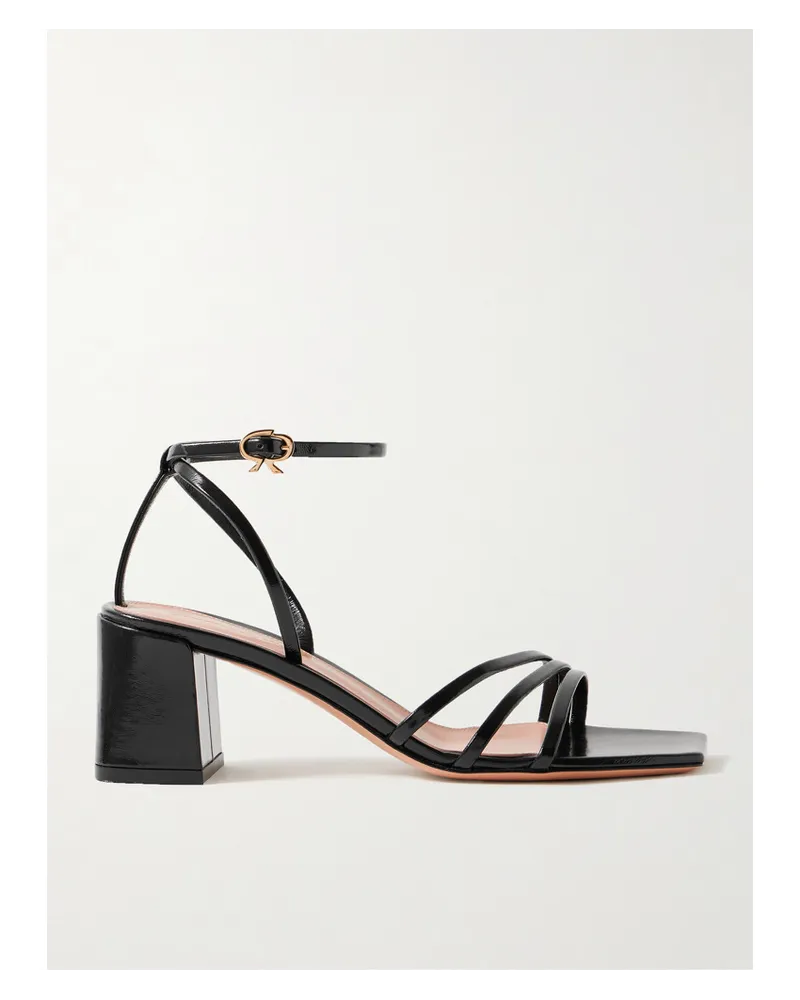 Gianvito Rossi Nuit 55 Sandalen aus Leder Schwarz