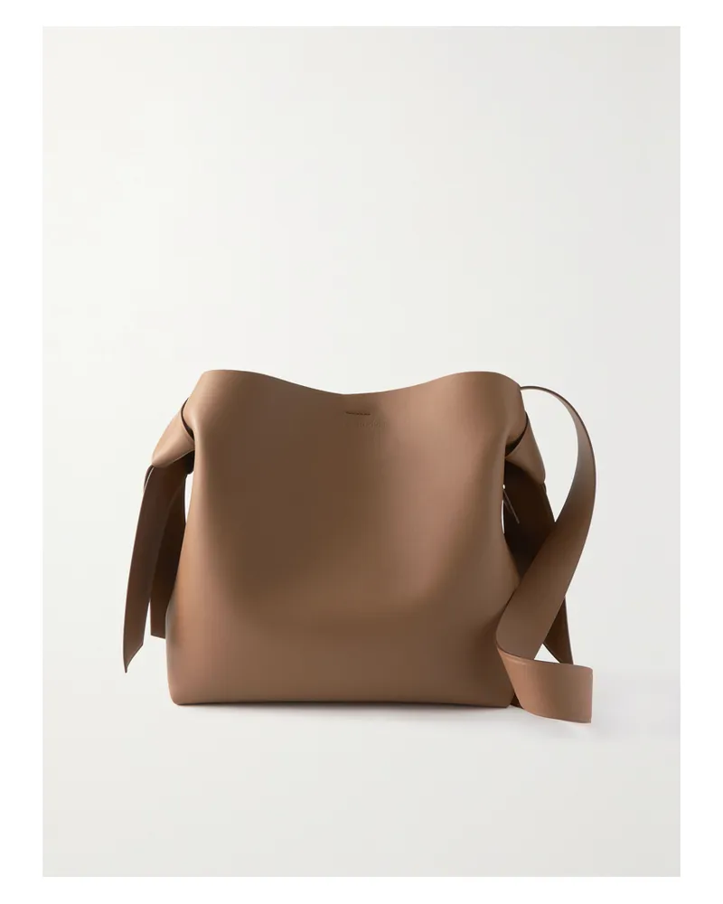 Acne Studios Musubi Midi Knotted Leather Shoulder Bag - Brown Brown
