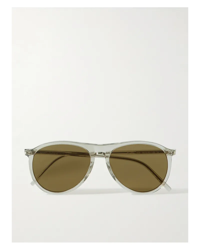 Saint Laurent Pilotensonnenbrille Aus Azetat - Neutral Neutral