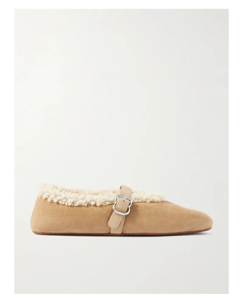 Alaïa Ballerinas Aus Shearling - Braun Braun