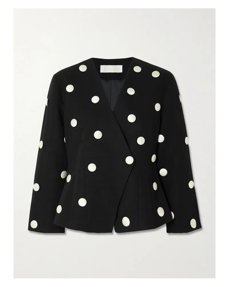 DESTREE Aloise Blazer Aus Baumwoll-faille Mit Verzierungen Und Punkten - Schwarz Schwarz