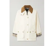Modern Beadnell Corduroy-trimmed Waxed-cotton Jacket - Neutrals