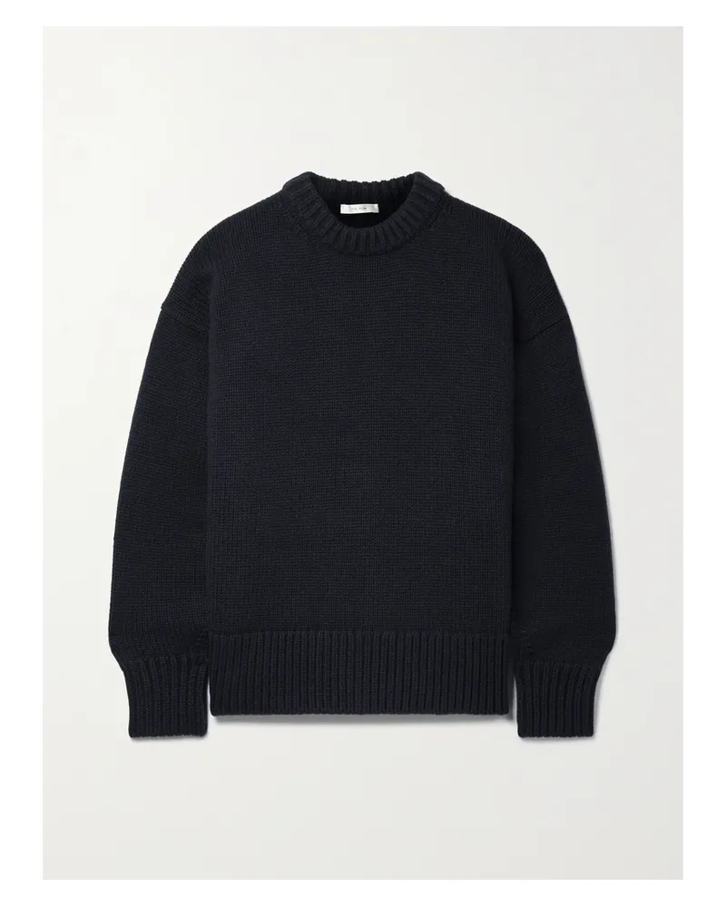 The Row Essentials Ophelia Wool And Cashmere-blend Sweater - Blue Blue
