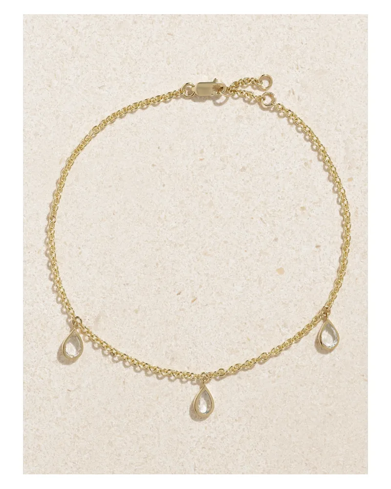 42 Suns Fußkettchen Aus 14 Karat Gold Mit Topasen Gold