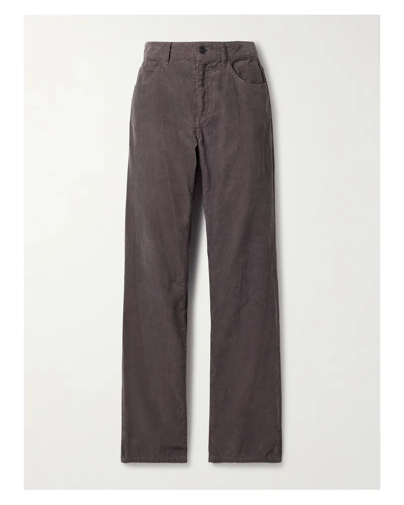 The Row Carlyl Hose Mit Geradem Bein Aus Baumwollcord - Braun Braun