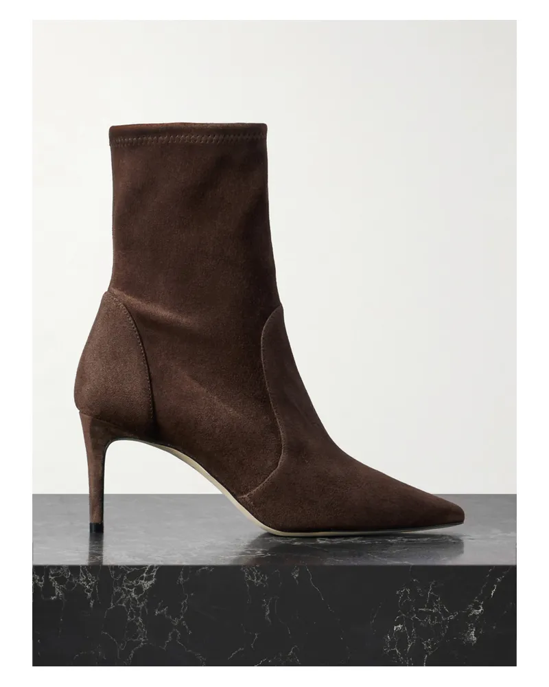Stuart Weitzman Stuart Power Stiefel Aus Veloursleder - Braun Braun