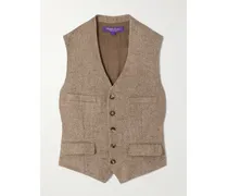 Holland Weste Aus Leinen-tweed Und Satin - Neutral