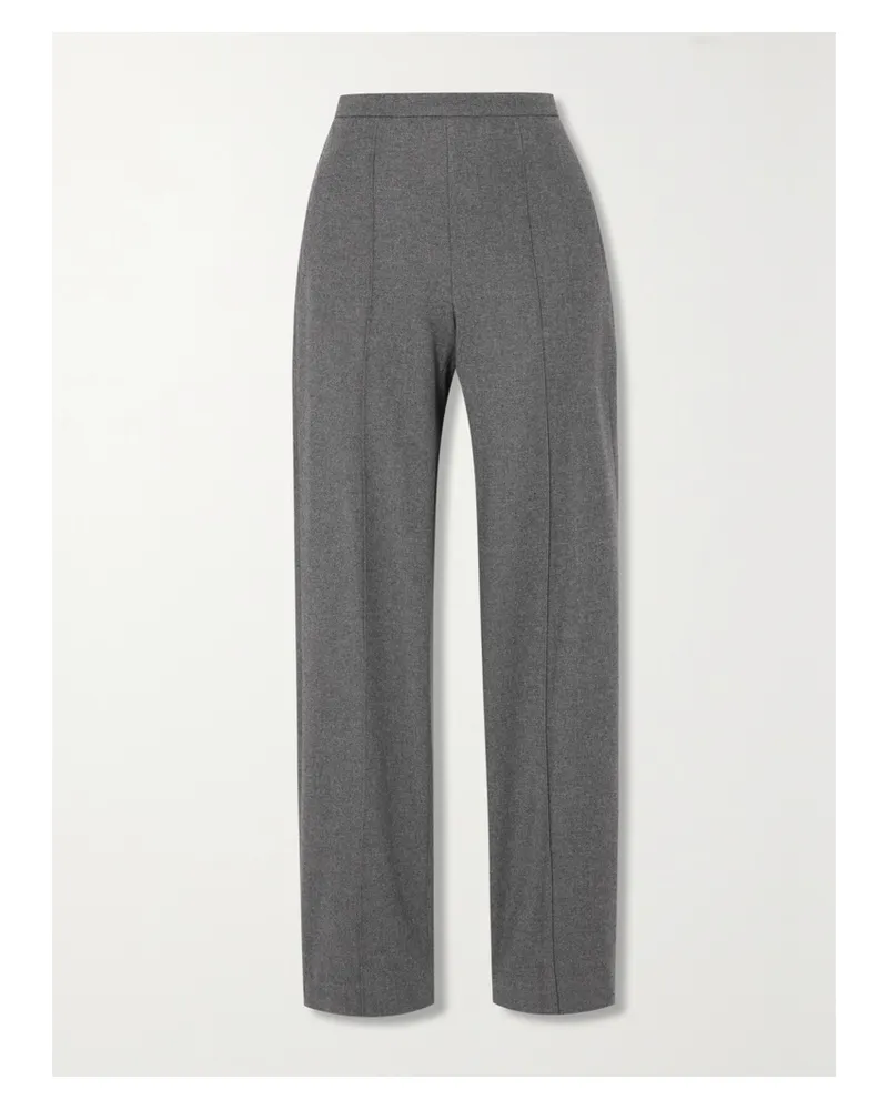 Vince Hose Mit Geradem Bein Aus Gebürstetem Strick - Grau Grau