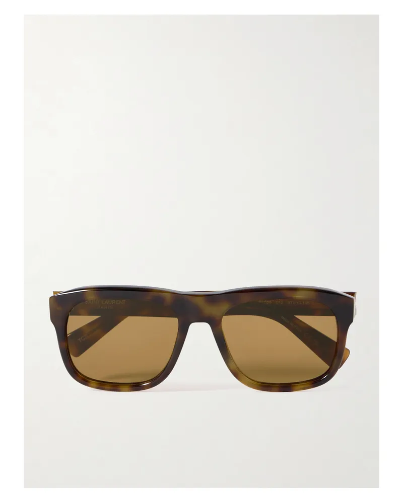 Saint Laurent Square-frame Tortoiseshell Acetate Sunglasses - Brown Brown