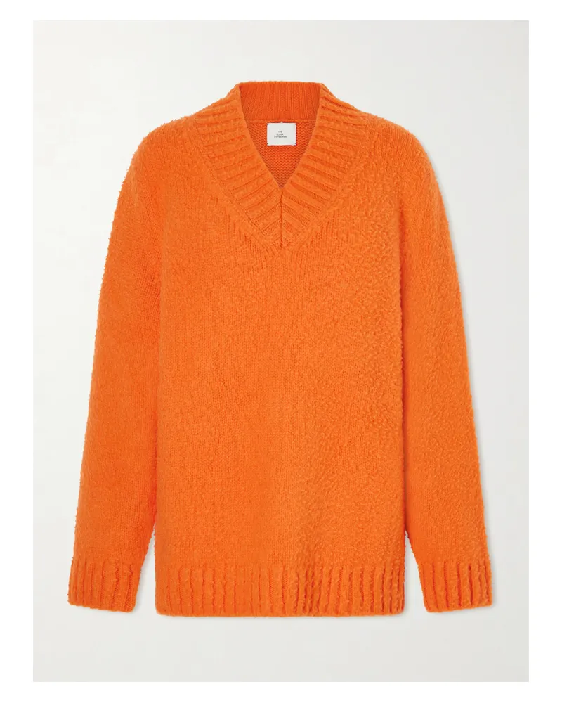 The Elder Statesman Sundance Brushed Cashmere Sweater - Orange Orange
