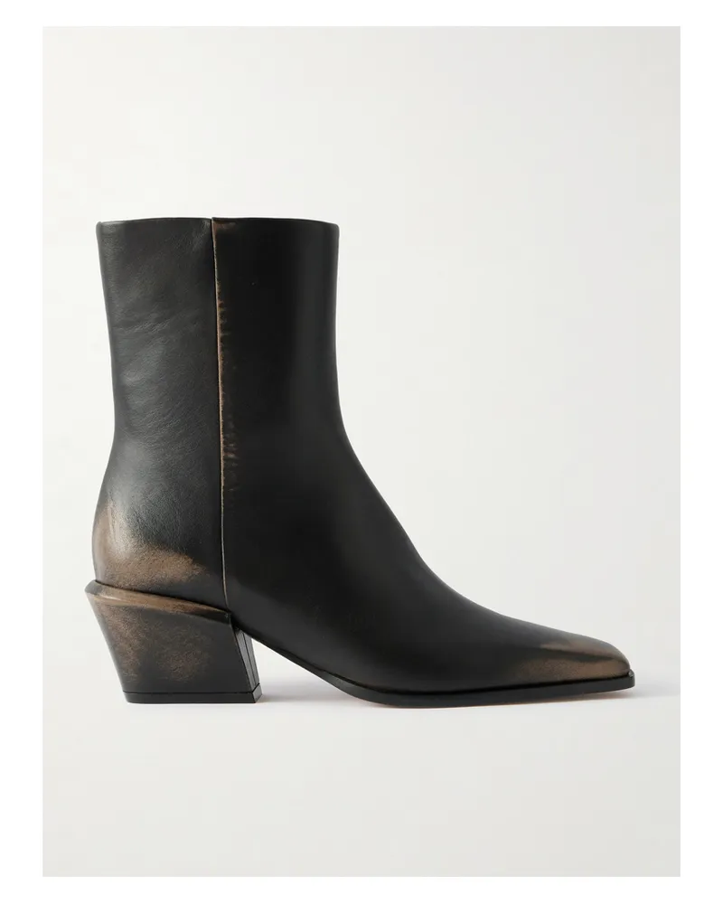 Paris Texas Bettina Leather Ankle Boots - Black Black