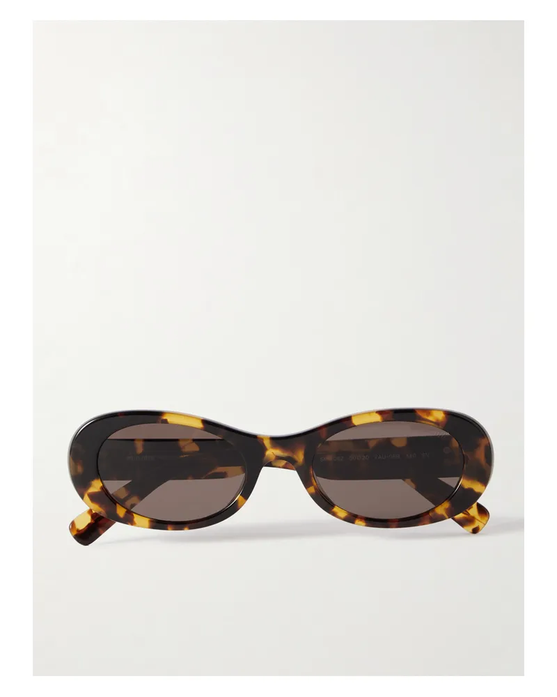 Miu Miu Oval-frame Tortoiseshell Acetate Sunglasses Tortoiseshell