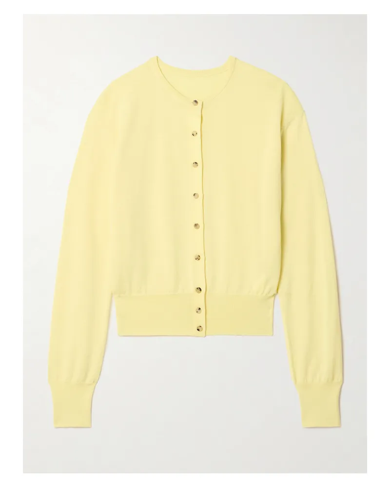 KHAITE Jackie Cardigan Aus Einer Wollmischung - Gelb Gelb